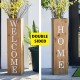 Glitzhome 30"H Double Sided Solid Wood Natural Boxed "WELCOME HOME" Porch Sign