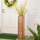 Glitzhome 30"H Double Sided Solid Wood Natural Boxed "WELCOME HOME" Porch Sign