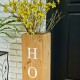 Glitzhome 30"H Double Sided Solid Wood Natural Boxed "WELCOME HOME" Porch Sign