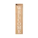 Glitzhome 30"H Double Sided Solid Wood Natural Boxed "WELCOME HOME" Porch Sign