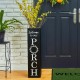 Glitzhome 30"H Double Sided Solid Wood Black Boxed "WELCOME PORCH" Porch Sign