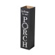 Glitzhome 30"H Double Sided Solid Wood Black Boxed "WELCOME PORCH" Porch Sign