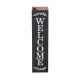 Glitzhome 30"H Double Sided Solid Wood Black Boxed "WELCOME PORCH" Porch Sign