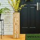 Glitzhome 30"H Double Sided Solid Wood Natural Boxed "WELCOME PORCH" Porch Sign