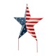 Glitzhome 30.75"H Metal Patriotic Star Yardstake or Wall Décor (Two Functions)