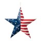 Glitzhome 30.75"H Metal Patriotic Star Yardstake or Wall Décor (Two Functions)