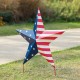 Glitzhome 30.75"H Metal Patriotic Star Yardstake or Wall Décor (Two Functions)