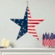 Glitzhome 30.75"H Metal Patriotic Star Yardstake or Wall Décor (Two Functions)