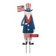 Glitzhome 36"H Wooden Patriotic Uncle Sam Yard Stake or Wall Décor or Porch Decor (Three Functions)