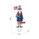 Glitzhome 36"H Wooden Patriotic Uncle Sam Yard Stake or Wall Décor or Porch Decor (Three Functions)