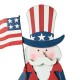 Glitzhome 36"H Wooden Patriotic Uncle Sam Yard Stake or Wall Décor or Porch Decor (Three Functions)