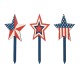 Glitzhome Set of 3 Wooden Patriotic Star Yard Stakes