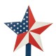 Glitzhome Set of 3 Wooden Patriotic Star Yard Stakes