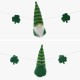 Glitzhome 72"L St. Patrick's Day Fabric Gnomes and Shamrocks Garland
