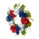 Glitzhome 22''D Patriotic/Americana Hydrangea Wreath