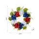 Glitzhome 22''D Patriotic/Americana Hydrangea Wreath