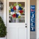 Glitzhome 22''D Patriotic/Americana Hydrangea Wreath