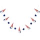 Glitzhome 72"L Fabric Patriotic Gnome Garland