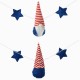 Glitzhome 72"L Fabric Patriotic Gnome Garland