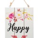 Glitzhome 42"H Double Sided Wooden Porch Decor Mother's Day and Father's Day