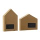 Glitzhome Set of 2 Mother's Day Lighted Wooden House Shaped Table Sign