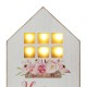 Glitzhome Set of 2 Mother's Day Lighted Wooden House Shaped Table Sign