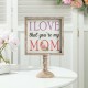 Glitzhome 11.5"H Mother's Day Wooden Table Decor