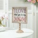 Glitzhome 11.5"H Mother's Day Wooden Table Decor