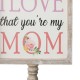Glitzhome 11.5"H Mother's Day Wooden Table Decor