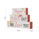 Glitzhome 12"L Lighted Wooden Happy Mother's Day Block Sign