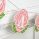 Glitzhome Set of 2 Happy Mother's Day Wooden Garland