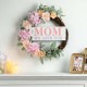 Glitzhome 22"D Mother's Day Floral Wreath