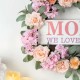 Glitzhome 22"D Mother's Day Floral Wreath