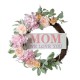 Glitzhome 22"D Mother's Day Floral Wreath