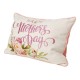 Glitzhome 18"L Faux Burlap Happy Mother's Day Floral Pillow