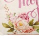 Glitzhome 18"L Faux Burlap Happy Mother's Day Floral Pillow