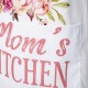 Glitzhome Faux Burlap Mother's Day Apron with 2 Roomy Pockets