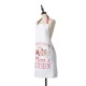 Glitzhome Faux Burlap Mother's Day Apron with 2 Roomy Pockets