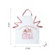 Glitzhome Faux Burlap Mother's Day Apron with 2 Roomy Pockets