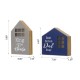 Glitzhome Set of 2 Father's Day Lighted Wooden Table Block Sign