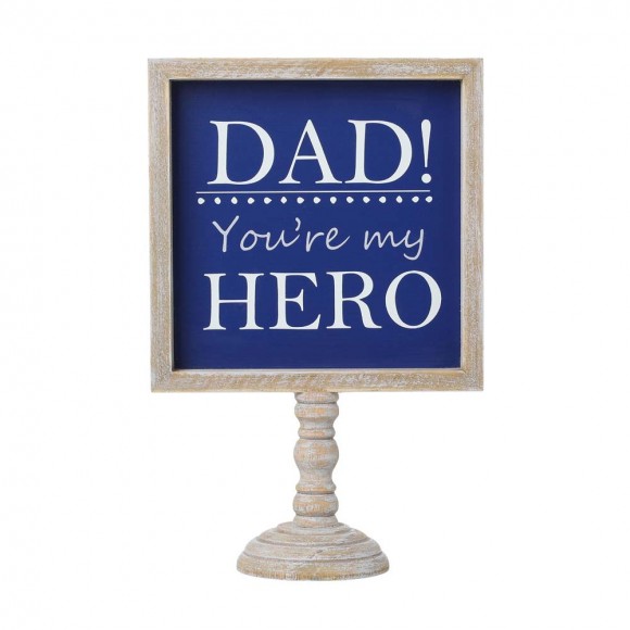 Glitzhome 11.5"H Father's Day Wooden Table Decor