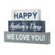 Glitzhome 12"L Lighted Wooden Happy Father's Day Block Sign