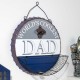 Glitzhome 13"D Father's Day Metal Bottle Cap Wall Sign & Organizer with A Bottle Opener