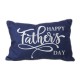 Glitzhome 18"L Faux Burlap Happy Father's Day Pillow