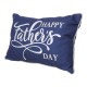 Glitzhome 18"L Faux Burlap Happy Father's Day Pillow