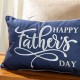 Glitzhome 18"L Faux Burlap Happy Father's Day Pillow