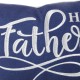 Glitzhome 18"L Faux Burlap Happy Father's Day Pillow