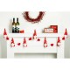 Glitzhome 72"L Valentine's Day Fabric Gnome and Heart Garland