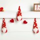 Glitzhome 72"L Valentine's Day Fabric Gnome and Heart Garland