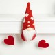 Glitzhome 72"L Valentine's Day Fabric Gnome and Heart Garland